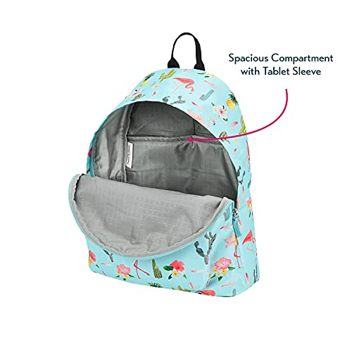 Genie Flamenco Backpacks for Women, 14 inch, Stylish and Trendy Casual College backpacks for girls, Water Resistant and Lightweight Bag for Office and Travelling - Luggage from Genie - Shop in Sri Lanka at Arcade.lk