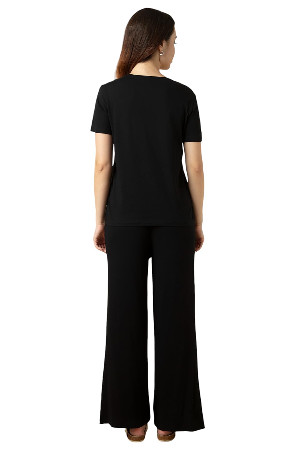 Van Heusen Women's Cotton Relaxed Fit Lounge T Shirt - Relax Fit, Round Neck, Short Sleeves