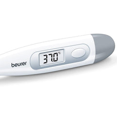 Beurer FT-09 Digital Oral Thermometer for Fever | High Accuracy |Digital Display | Water Resistance - Color White, Glass and Plastic