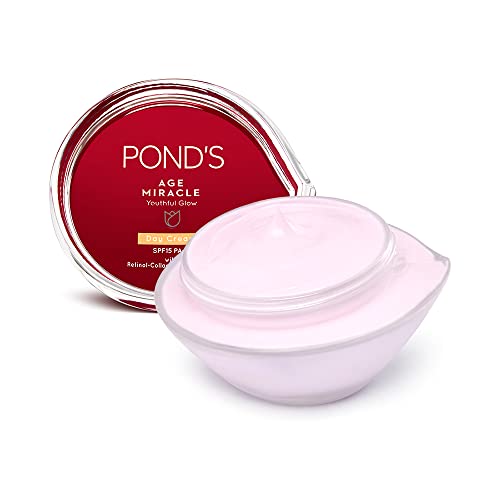 Pond's Age Miracle Youthful Glow Day Cream with SPF 15 PA++, Anti-Ageing Cream, With 10% Retinol-Collagen B3 Complex, Reduce Fine Lines & Combat Sagging Skin, 50g - Beauty from POND'S - Shop in Sri Lanka at Arcade.lk