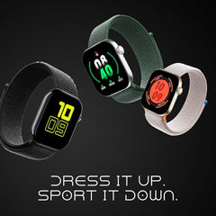 Fire-Boltt Ring X Smartwatch 2.01” Display with Always On Display, Bluetooth Calling, Wireless Charging, AI Voice Assistant, 100+ Sports Modes, Health Suite, 500+ Watchfaces (Green)