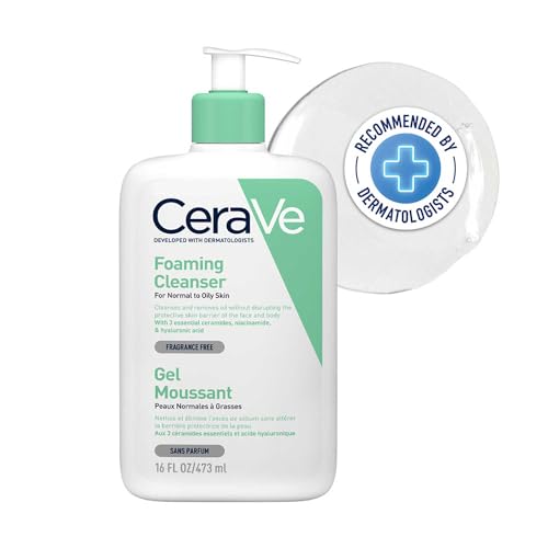 CeraVe Foaming Cleanser For Normal To Oily Skin (473ml) - Dermatologist-Developed Facewash | Non-Comedogenic And Fragrance-Free Cleansers For Acne-Prone Skin - Luxury Beauty from CeraVe - Shop in Sri Lanka at Arcade.lk