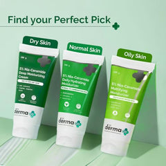 The Derma Co 5% Nia-Ceramide Deep Moisturizing Cream | 5% Niacinamide & Ceramide | 72hrs.Hydration | Urea, Lipids & Oat Extracts | Moisturizer for Dry to Very Dry Skin-100g