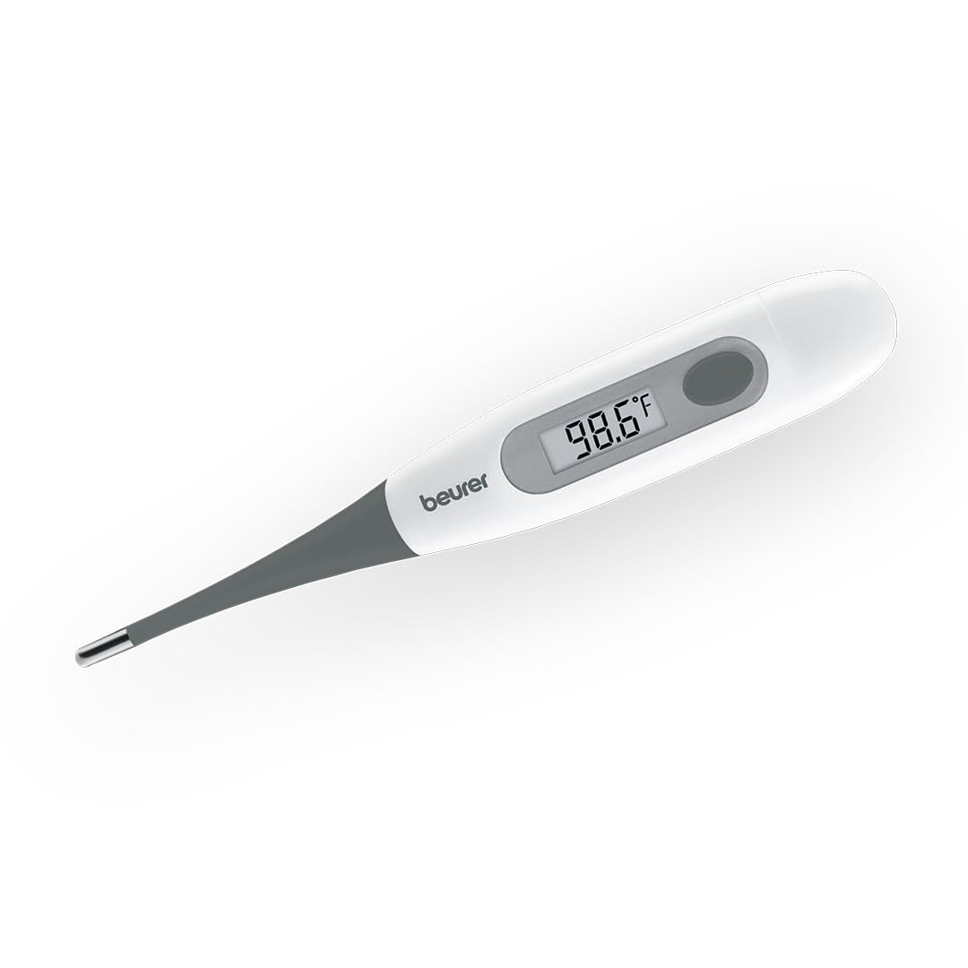 Beurer German Engineering FT 12 Digital Flexi Thermometer for Fever Measurement | Fast & Accurate measurement in °C & °F | 100% Waterproof Design | For Oral, Underarm & Rectal Use