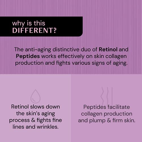 Deconstruct 0.2% Retinol Face Serum With 1% Peptide | Beginner Friendly | Anti Aging, Night Face Serum To Reduce Fine Lines & Wrinkles | For Men & Women | Beginner Friendly | 30 Ml