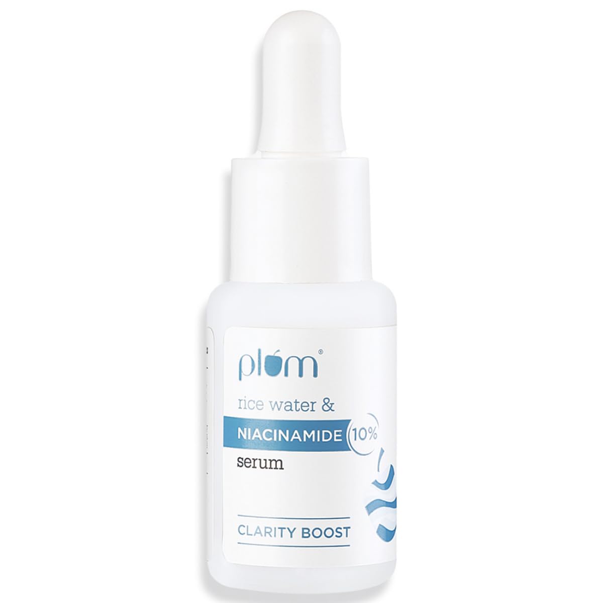 Plum 10% Niacinamide Serum with Rice Water | Provides Clear, Glowing & Brightening Skin | for Acne Prone, Combination, Oily & Sensitive Skin | Unisex Oil Control & Anti Acne Face Serum for | 15ml