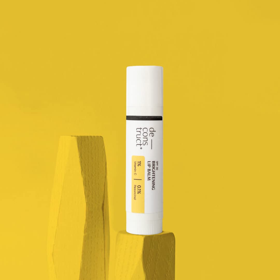 Deconstruct Brightening Lip Balm with SPF 30 | For Dark, Pigmented, Dry, Flaky Lips | Brightens Pigmented Lips | Vitamin C for Dark Lips | SPF 30 for Sun Damage and Discoloration | Unisex (4 gm)