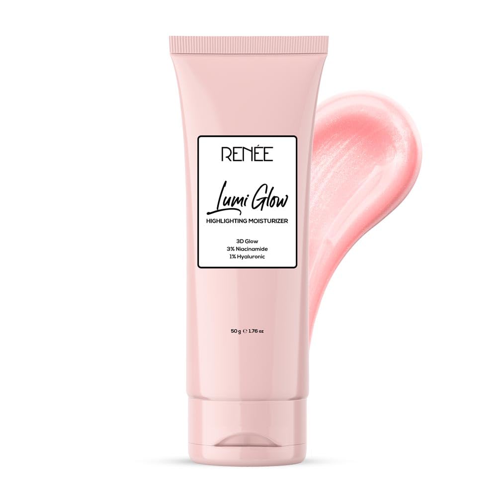 RENEE Lumi Glow Highlighting Moisturizer | Enriched with 3% Niacinamide & 1% Hyaluronic Acid | Prevents Photoaging & UV Damage | Reduces Pigmentation, Fine Lines & Wrinkles | 50g