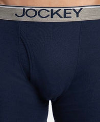 Jockey 8009 Men's Super Combed Cotton Rib Solid Boxer Brief with Ultrasoft Waistband (Pack of 3)_Multi Colour_XXL