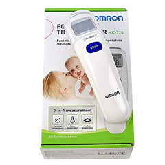 Omron MC 720 Non Contact Digital Infrared Forehead Thermometer With 1 Second Quick Measurement, 3 in 1 Measurement Mode, Auto On/off & Backlight, White - Personal Care Appliances from Omron - Shop in Sri Lanka at Arcade.lk