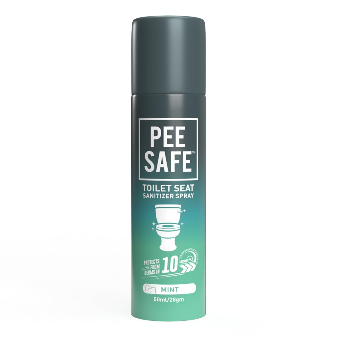 PEESAFE Toilet Seat Sanitizer Spray 50 Ml Mint | Reduces The Risk Of UTI & Other Infections | Protects From 99.9% Germs In 10 Seconds & Travel Friendly | Anti Odour, Deodorizer - Drugstore from PEESAFE - Shop in Sri Lanka at Arcade.lk