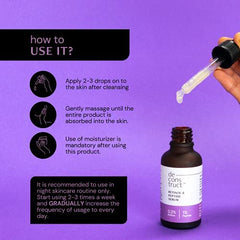 Deconstruct 0.2% Retinol Face Serum With 1% Peptide | Beginner Friendly | Anti Aging, Night Face Serum To Reduce Fine Lines & Wrinkles | For Men & Women | Beginner Friendly | 30 Ml