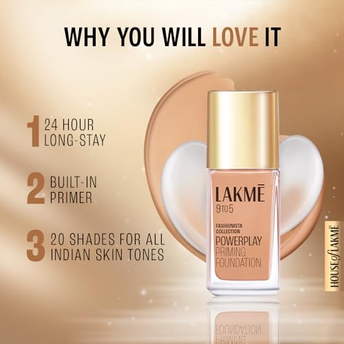 Lakme 9 To 5 Primer + Matte Perfect Cover Liquid Foundation, Full Coverage, Has A Built-In Primer For Poreless, Long Lasting MakeUp, Cool Ivory, 25ml - Beauty from LAKMÉ - Shop in Sri Lanka at Arcade.lk