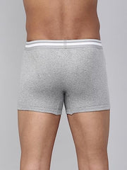 Levi's Men's Cotton Style #003 Comfort Regular Fit Solid Trunk (Pack of 2) (#003-TRUNK-LT GMEL/BLK-P2_Light Grey Melange, Black_M)