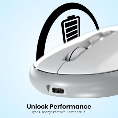 Portronics Toad II Bluetooth Mouse, with Bluetooth 5.0 & 2.4 Ghz Dual Wireless Connectivity, Rechargeable, Adjustable DPI up to 1600 - Mice from Portronics - Shop in Sri Lanka at Arcade.lk