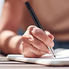Parker Vector Standard Gold Trim Roller Ball Pen | Ink Color - Blue | Black Body Color | Ergonomic Design | Built for Long Writing Sessions