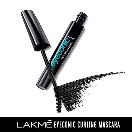 Lakme Eyeconic Curling Mascara, Black, Waterproof Mascara with Smart Curl Brush for Voluminous Lashes - Smudge Proof Eye Makeup, 9 ml - Beauty from LAKMÉ - Shop in Sri Lanka at Arcade.lk