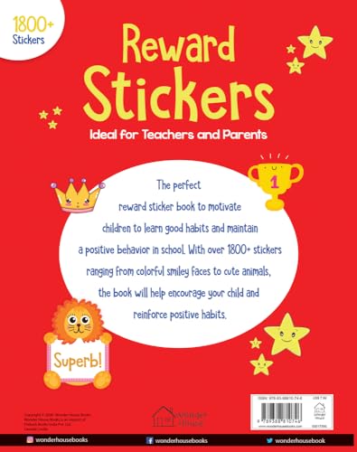 1800+ Reward Stickers - Ideal For Teachers And Parents : Sticker Book With Over 1800 Stickers To Boost The Morale of Kids - Book from Wonder House Books - Shop in Sri Lanka at Arcade.lk