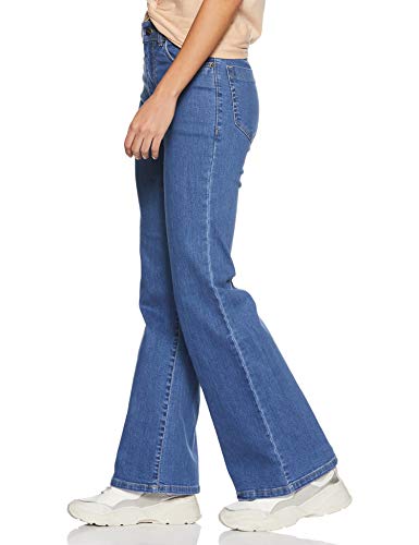 AKA CHIC Women's Flared Fit Cotton Jeans (AKCB 1461_Blue) - Apparel from AKA CHIC - Shop in Sri Lanka at Arcade.lk