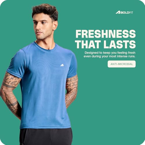 Boldfit Men's Regular Fit T-Shirt (BFTBM3012SBlueL_Blue)