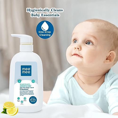 Mee Mee Anti-Bacterial Baby Liquid Cleanser | Feeding Bottle Cleaner Liquid for Nipple Cleaning/Clothes/Milk Bottle/Vessels (300 ml - Bottle) - Baby Product from Mee Mee - Shop in Sri Lanka at Arcade.lk