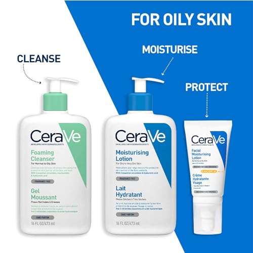 CeraVe Foaming Cleanser For Normal To Oily Skin (473ml) - Dermatologist-Developed Facewash | Non-Comedogenic And Fragrance-Free Cleansers For Acne-Prone Skin - Luxury Beauty from CeraVe - Shop in Sri Lanka at Arcade.lk