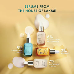 LAKMÉ 8% Aha-Bha-Pha+ Complex Lumi Smooth Serum For Luminous Skin & Improved, Smooth Skin Texture, 30Ml