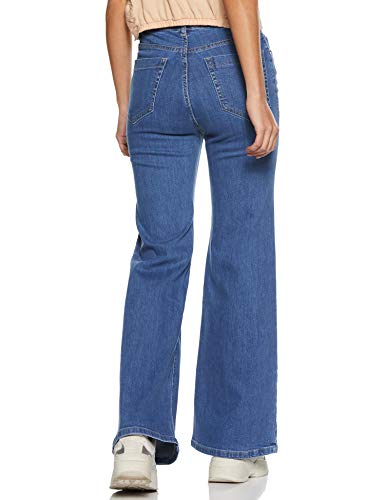 AKA CHIC Women's Flared Fit Cotton Jeans (AKCB 1461_Blue) - Apparel from AKA CHIC - Shop in Sri Lanka at Arcade.lk