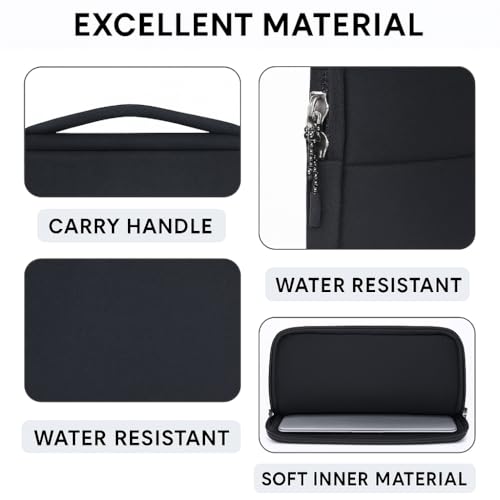 Bennett Drax Laptop Sleeve Case Cover for 39.62 Cm (15.6-Inch) Laptop MacBook, Protective (Black)