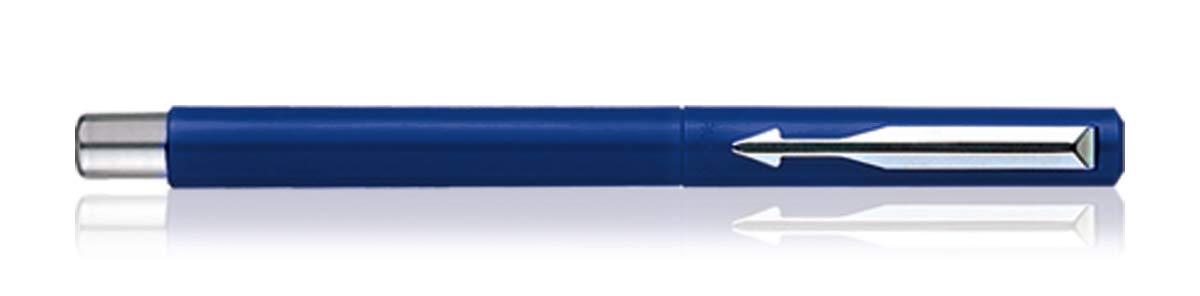 Parker Vector Standard Chrome Trim Calligraphy Fountain Pen | 7-Piece Set containts 2 Nibs, 2 Blue & 2 Black Ink Cartridges | Ideal for Creative Writing & Fine Detailing | Glammy.lk