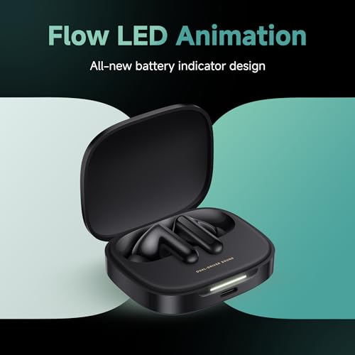 Redmi Buds 6, Dual Driver TWS in Ear Earbuds, 49dB Hybrid Active Noise Cancellation, Spatial Audio, Dual Device Connection, Quad Mic AI ENC, 42 Hrs Playtime, Custom EQ, Wireless Earbuds (Black)