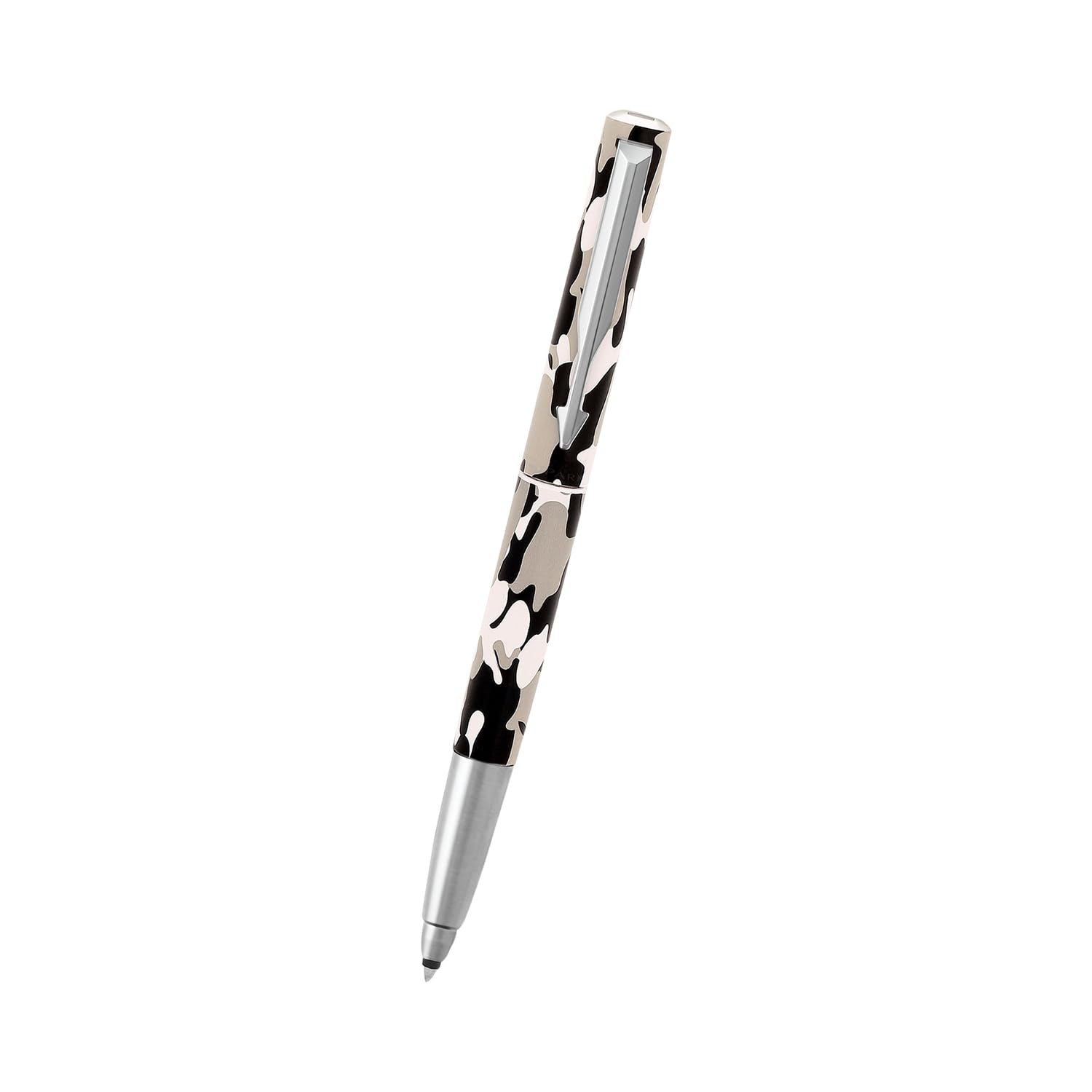 Parker Gift Set| Vector Camouflage Roller Ball Pen Gift Set | Pen with 1 Ink Cartridge & Keychain | Ink Color Blue | Premium set crafted for Gifting