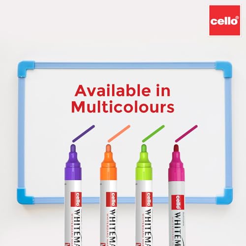 Cello Whitemate Bold Whiteboard Vivid Markers | Set of 4 Markers | 4 Assorted Ink Colours | Marker Pens With Easily Refillable and Erasable Ink | Writes Longer - Office Product from Cello - Shop in Sri Lanka at Arcade.lk