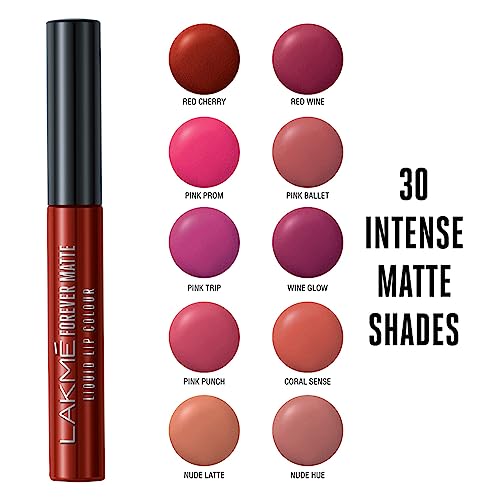 LAKMÉ Forever Matte Liquid Lip Color | Set Of 3 Long Lasting Liquid Lipstick, Lightweight & Comfortable - Smudge Proof, Non-Transferable - Nude Twist, Red Sangria & Wine Touch, 5.6 Ml Each - Beauty from LAKMÉ - Shop in Sri Lanka at Arcade.lk