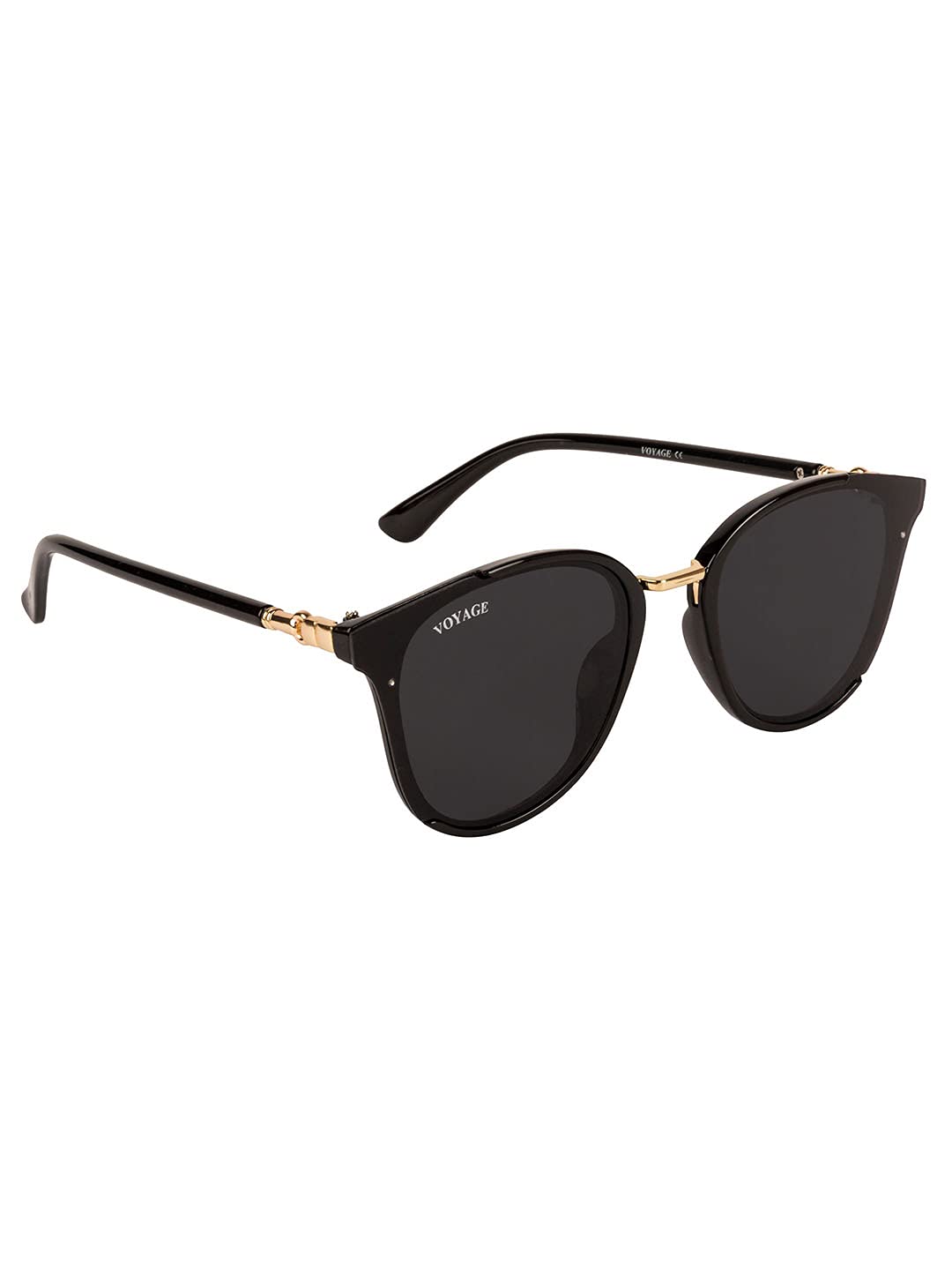 Voyage UV Protection Cat-eye Sunglass (59) (Black)