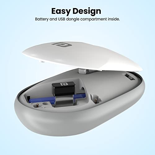 Portronics Toad II Bluetooth Mouse, with Bluetooth 5.0 & 2.4 Ghz Dual Wireless Connectivity, Rechargeable, Adjustable DPI up to 1600 - Mice from Portronics - Shop in Sri Lanka at Arcade.lk