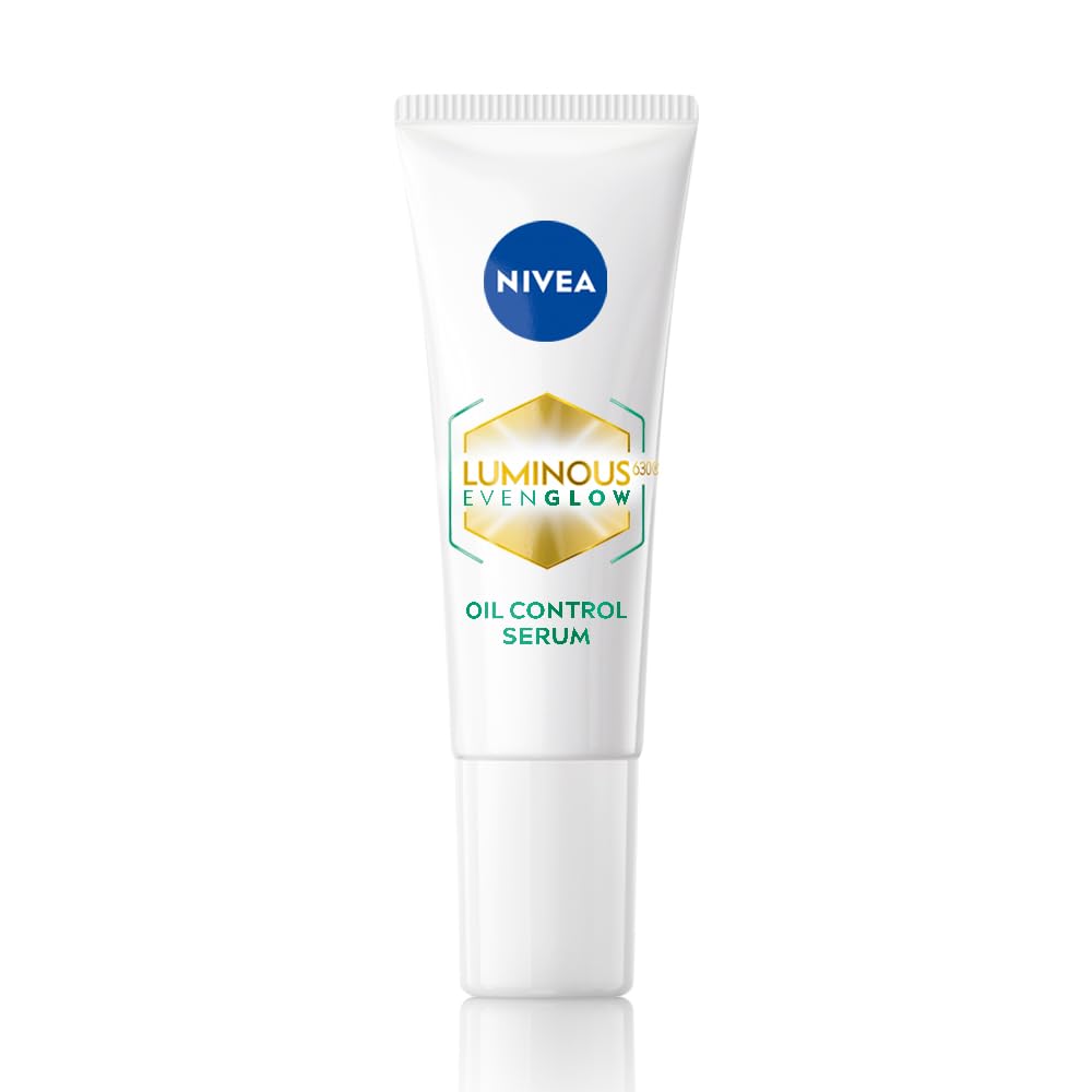 NIVEA Luminous Even Glow Oil Control Face Cream & Moisturiser Serum with Thiamidol (60X more effective than Vitamin C), Salicylic Acid, Hyaluronic Acid, Green Tree extracts for Dark Spots Reduction & Hydration| 10ml