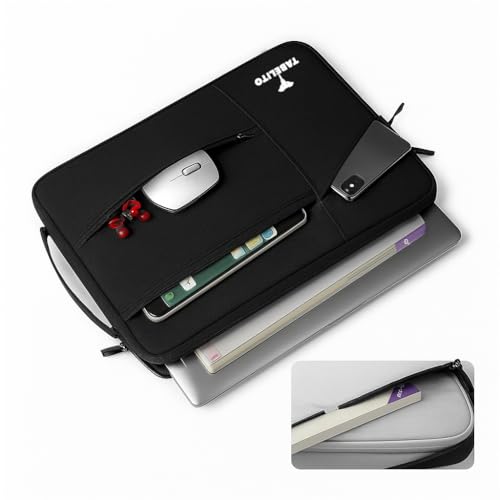 Tabelito Hybrid Polyester Foam, Nylon Laptop Bag Sleeve Case Cover Pouch for laptops (Black, 15.6 Inches/39.6Cm)
