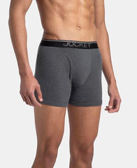 Jockey 8009 Men's Super Combed Cotton Rib Solid Boxer Brief with Ultrasoft Waistband (Pack of 3)_Multi Colour_XL