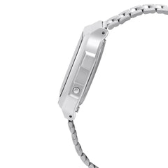 Casio Unisex Vintage A168WA-1WDF Black Digital Dial Silver Stainless Steel Band D131