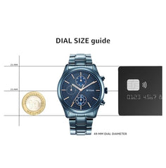 Titan Neo Splash Blue Dial Quartz Multifunction Stainless Steel Strap Watch for Men-NS1805QM01/NT1805QM01