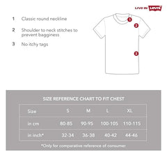 Levi's Men's Cotton Plain Regular Fit T-Shirt (Pr679713_Dark Grey Melange L)
