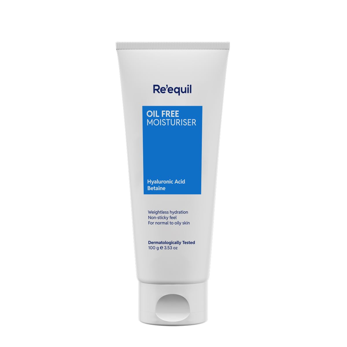 RE' EQUIL Oil Free Moisturiser | Lightweight Moisturizer For Face | Retains Essential Moisture | Prevents Acne Breakouts | Suitable For Normal, Oily & Combination Skin | 100G