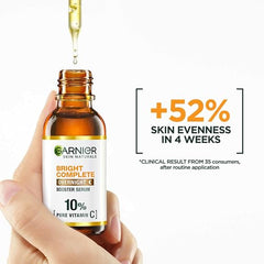 Garnier Bright Complete Night Vitamin C Serum With 10% Pure Vitamin C for Bright Skin, PM Routine Vitamin C Serum Suitable For All Skin Types, 30ml