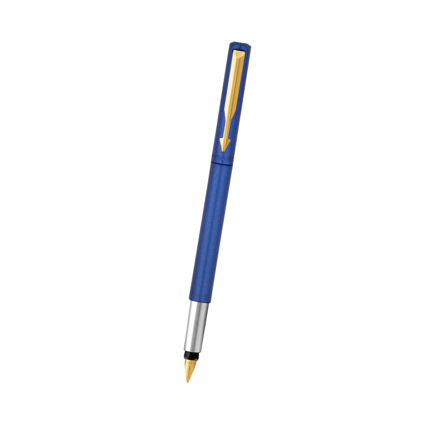Parker Vector Standard Gold Trim Fountain Pen| Metallic Blue Body Colour| Ink Colour – Blue