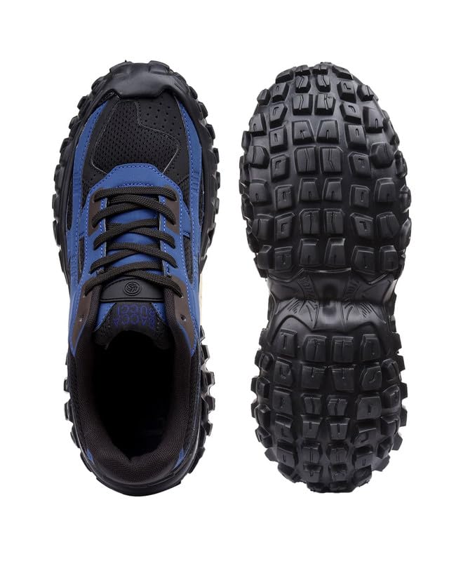 Bacca Bucci Colossus Men's Chunky All-Terrain Sneakers with Rugged Outsole & Ortholite Insole | Outdoor Trail Walking Shoes | Breathable Mesh & Synthetic Uppers