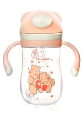 R for Rabbit Premium Hippo Baby Straw Sipper Bottle |10 fl oz | Anti Spill Sippy Cup with Soft Silicone Straw BPA Free & Non-Toxic for Baby or Kids of 12 Months -(300 ml Yellow)