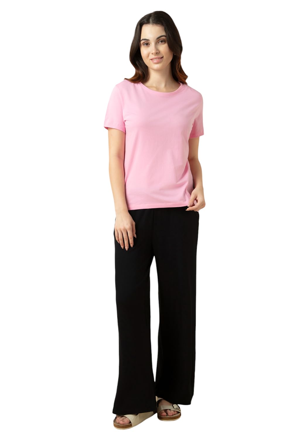 Van Heusen Women's Cotton Relaxed Fit Lounge T Shirt - Relax Fit, Round Neck, Short Sleeves