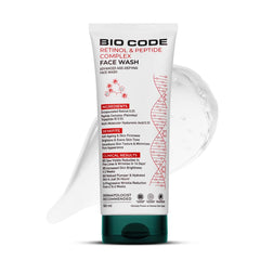 Bio Code Encapsulated Retinol 0.2% & Peptide Complex(Palmitoyl Tripeptide-5) 0.5%, Multi-Molecular Hyaluronic Acid 0.3% Face Wash – Advanced Age-Defy | AI-Enhanced Formula, 150ml