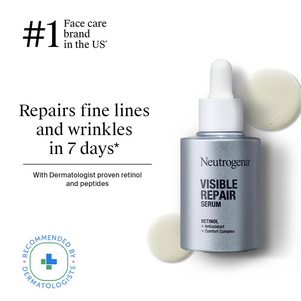 Neutrogena Visible Repair Retinol Serum: Boosts Collagen for Anti-Ageing, Wrinkles & Fine Lines 30ml